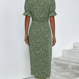 Meredith - Floral V-Neck Dress
