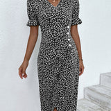 Meredith - Floral V-Neck Dress