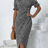 Meredith - Floral V-Neck Dress
