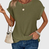 Grace - Elegant Blouse with Crew Neck