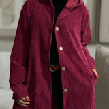 Abigail - Corduroy Hooded Cardigan