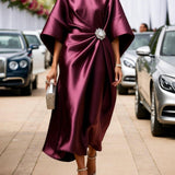 Savannah - Luxe Shimmer Satin Long Dress