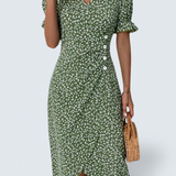 Meredith - Floral V-Neck Dress