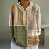 Lily - Stripe Patchwork Blouse