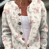 Paige - Vintage Floral Knit Cardigan Sweater