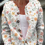 Hannah - Vintage Floral Knit Cardigan Sweater