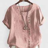Brooke - Comfortable Short Sleeve Blouse