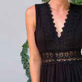 Juniper - Handcrafted Lace Dress with V-Neckline