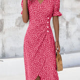 Meredith - Floral V-Neck Dress