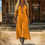 Macy - Casual Long Sleeve Dress with Vintage Inspiration