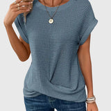 Grace - Elegant Blouse with Crew Neck