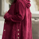 Abigail - Corduroy Hooded Cardigan