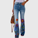 Women Pants with Flowers