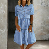 Jillian - Casual Elegant Denim Dress