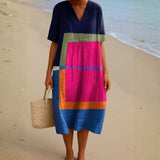 Cassidy - Vibrant Color Block Dress