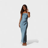 Avery - Sleeveless Satin Dress