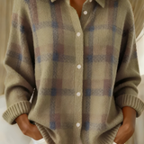 Joan | Plaid Knit Shirt Jacket