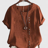 Brooke - Comfortable Short Sleeve Blouse