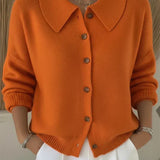 Marilyn | Collared Button-Front Cardigan