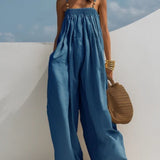 Valentina - Denim Wide-Leg Jumpsuit