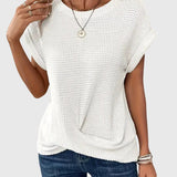 Grace - Elegant Blouse with Crew Neck