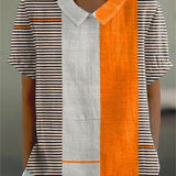 Leah - Striped Color Block Blouse