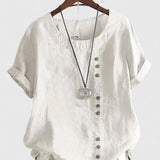 Brooke - Comfortable Short Sleeve Blouse