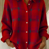 Joan | Plaid Knit Shirt Jacket
