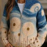 Quinn - Dandelion Meadow Quilted Zip Cardigan
