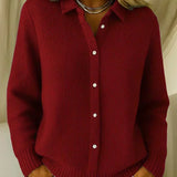 Patricia | Textured Button-Front Cardigan