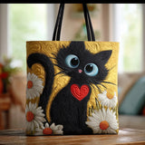 Handmade Melody - Black Cat with Daisies