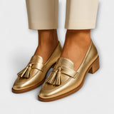 Ayda - Gold Loafers