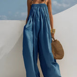 Valentina - Denim Wide-Leg Jumpsuit