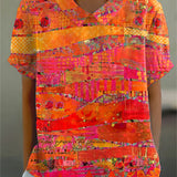 Brittany - Blouse with Abstract Print