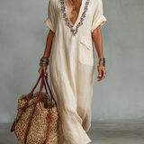 Aaliyah - Embroidered Shirt Dress