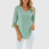 Lydia - Sophisticated V-Neck Blouse