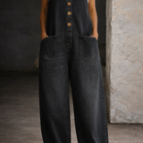 Mackenzie - Vintage Washed Cotton Denim Overalls