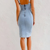 Cassandra - Elegant Denim Dress