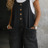 Mackenzie - Vintage Washed Cotton Denim Overalls