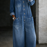 Chelsea - Long Sleeve Jumpsuit with Exposed Shoulders