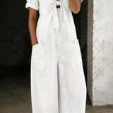 Sophie - Short Sleeve Jumpsuit with V-Neck