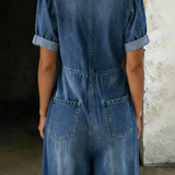 Sophie - Short Sleeve Jumpsuit with V-Neck