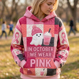 Pink Ribbon October Ghost Hoodie