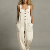 Ashley - Stylish Denim Jumpsuit With Pockets