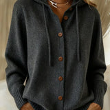 Judith | Hooded Button-Front Cardigan