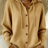Judith | Hooded Button-Front Cardigan