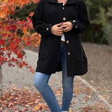 Andrea - Classic Button-Down Oversized Coat