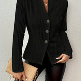 Lyla - Sculpted Button Jacket