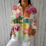 Genesis - Elegant Floral Watercolour Shirt