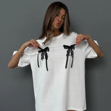 LAUREN - Women Cute & Comfy Bow Tee